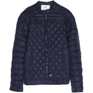 Blouson matelassé ajusté biker noir