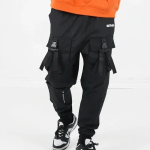 Cargo boucles poches logo Noir