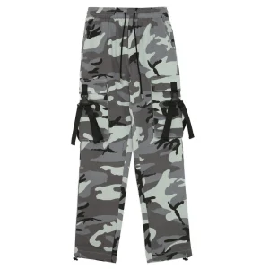Pantalon camouflage sangles bleu