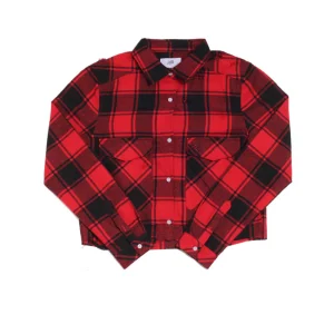 Chemise carreaux femme courte rouge W2320VSH