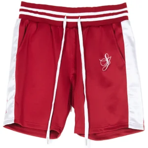 Short bandes satin signature bordeaux