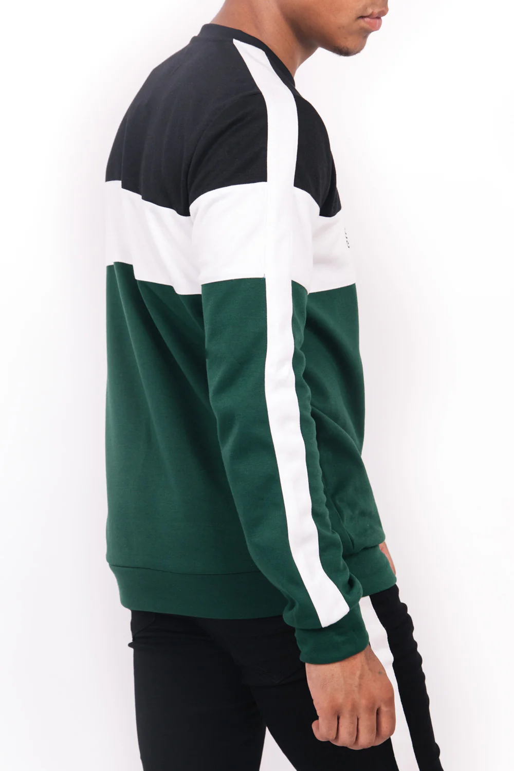 Sweat tricolore logo vert noir blanc – Image 4