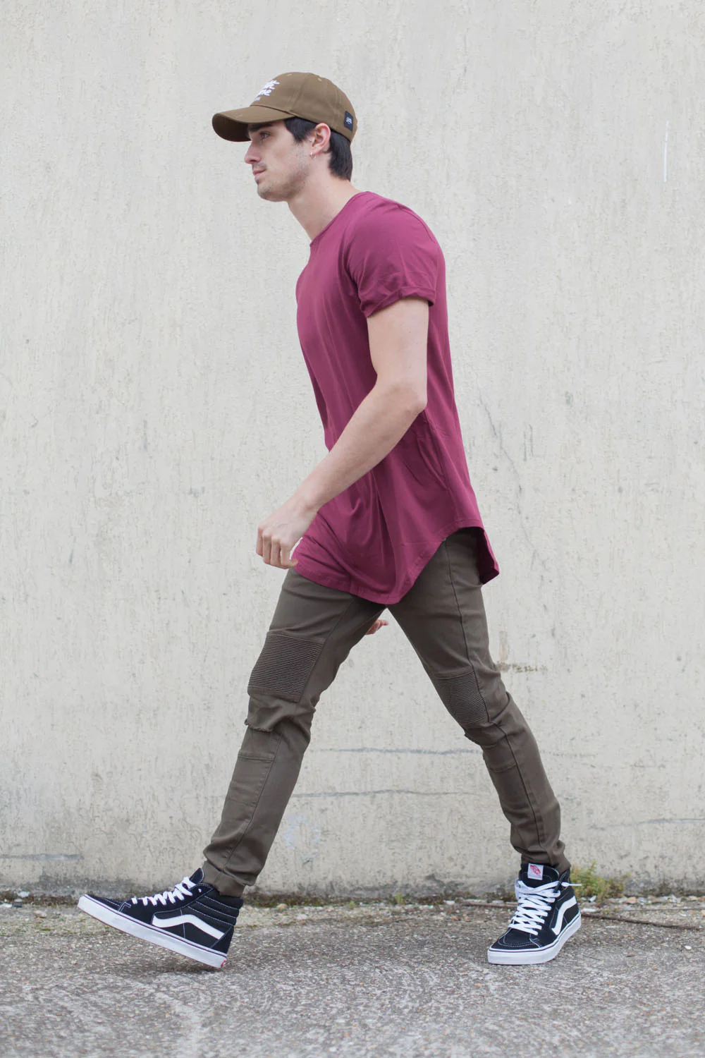 T-shirt oversize zip bordeaux 1146C – Image 6