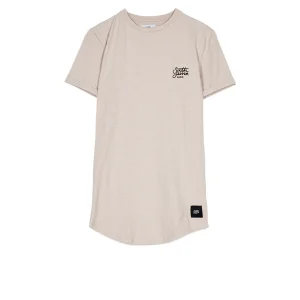 T-shirt moulant logo rose clair