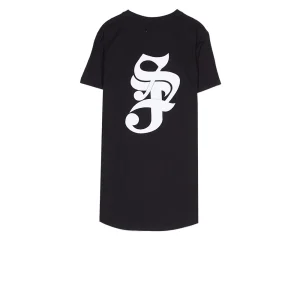 T-shirt moulant logo gothique noir