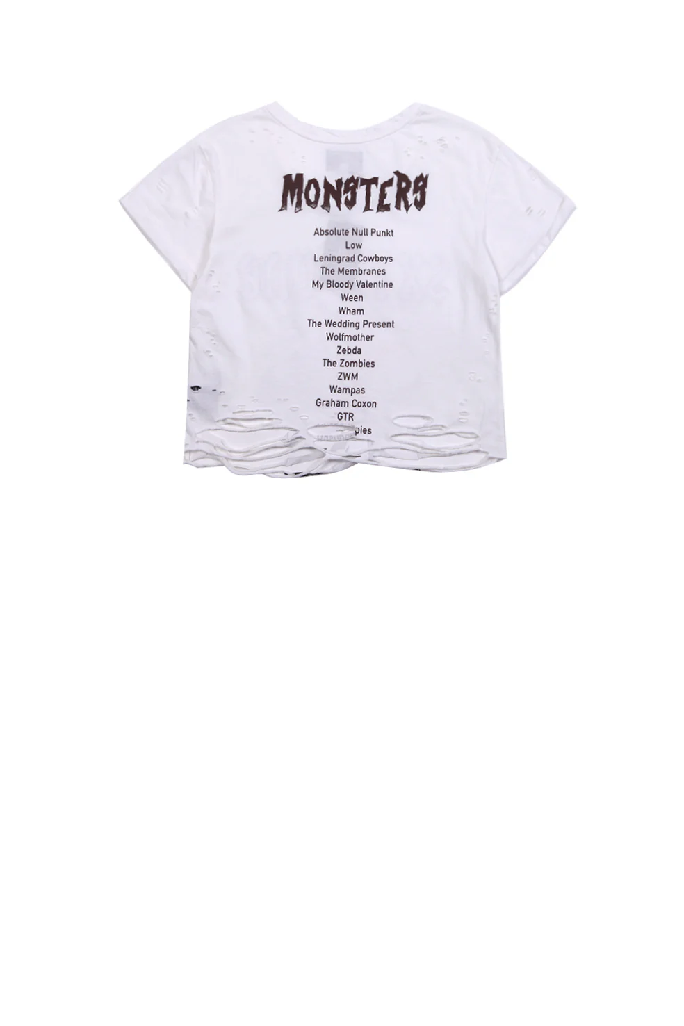 Crop top Monsters destroyed Women white W2632VTS – Image 8