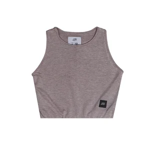 Crop top uni gris clair 1838C
