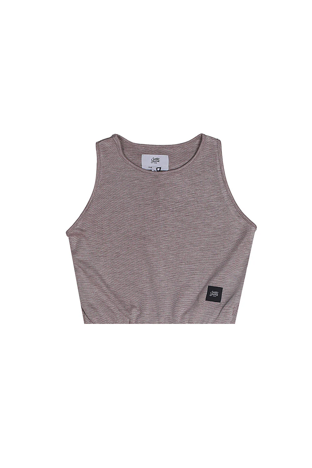 Crop top uni gris clair 1838C