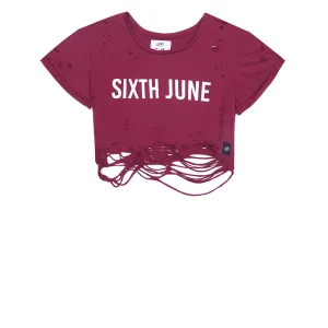 T-shirt court destroy Sport bordeaux W2408VTO