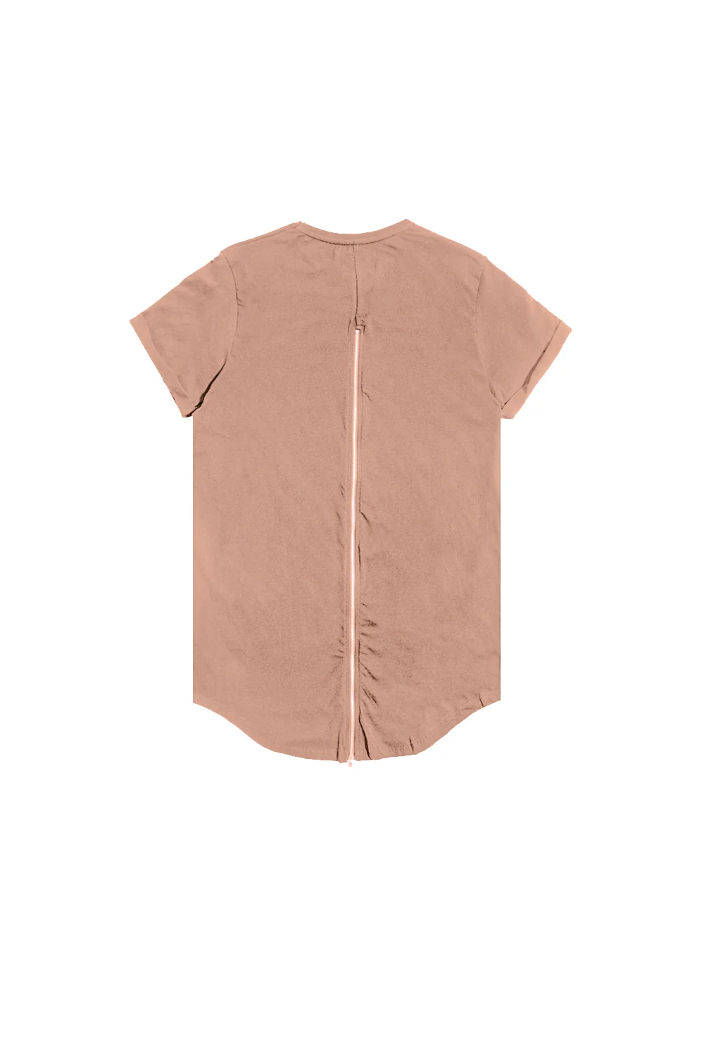 T-shirt oversize zip beige foncé 1146C
