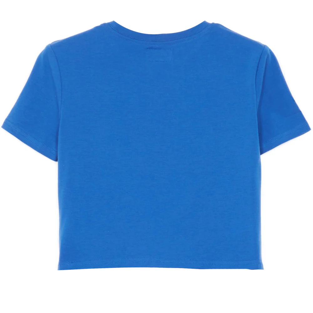 Crop-top noeud logo bleu – Image 6