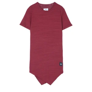 T-shirt pointe texturé bordeaux