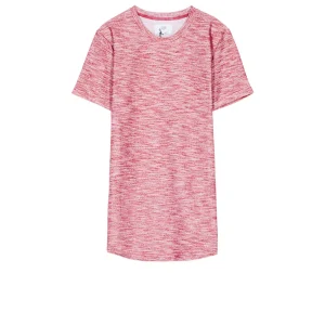 T-shirt moulant texturé bordeaux