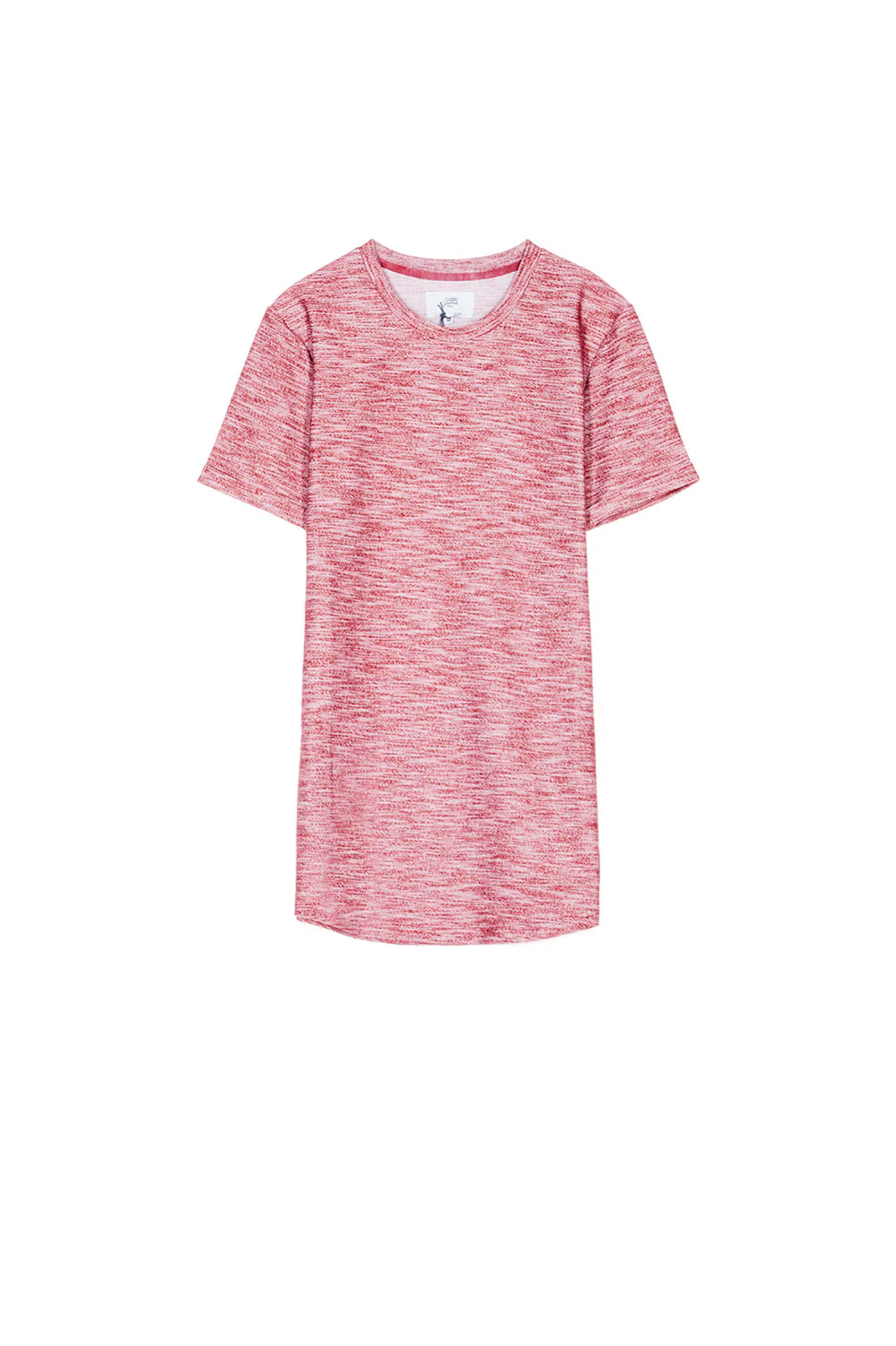 T-shirt moulant texturé bordeaux