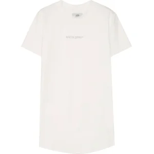 T-shirt moulant logo Blanc cassé