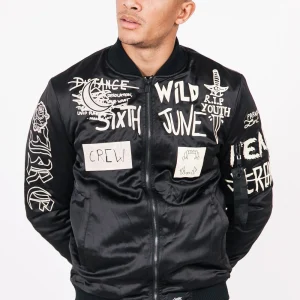 Bomber Crew imprimés fluorescent noir