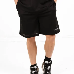Short mesh logo noir