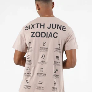 T-shirt manches courtes signes zodiaque Beige foncé