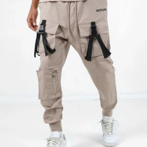 Cargo boucles poches logo Beige foncé