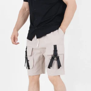 Short utilitaire sangles Beige