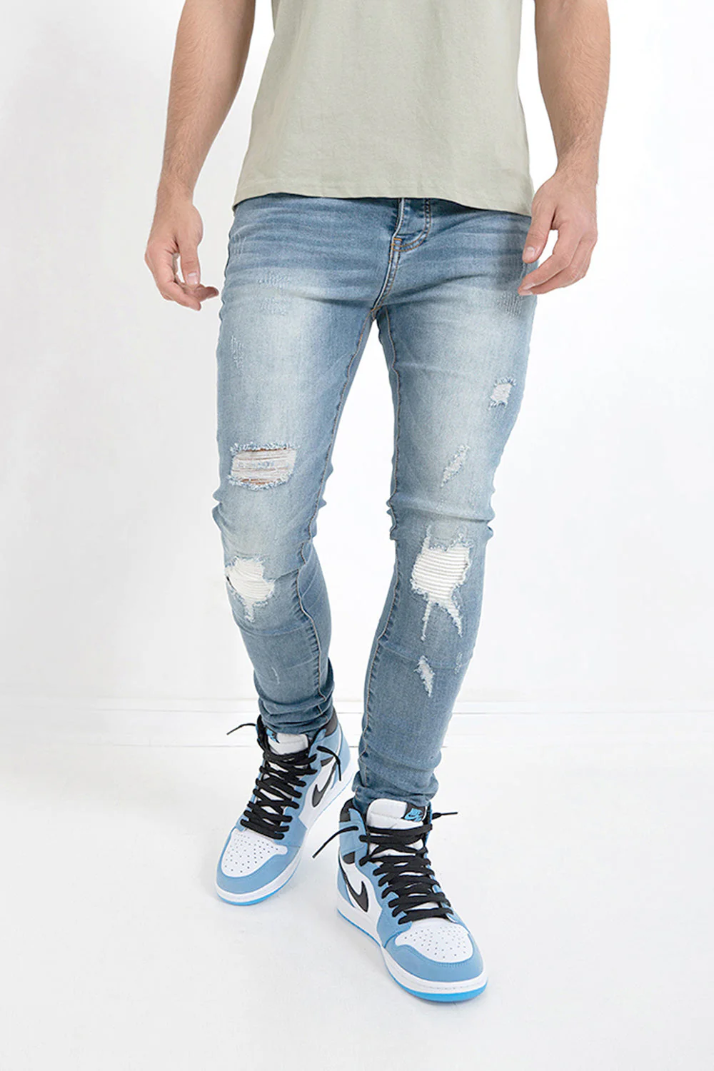 DESTROY skinny denim pant