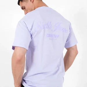 T-shirt logo signature Violet clair