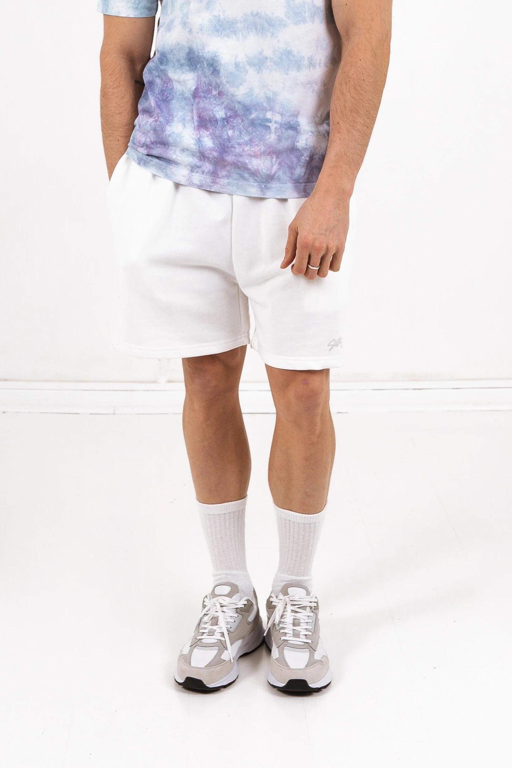 Short logo signature Blanc