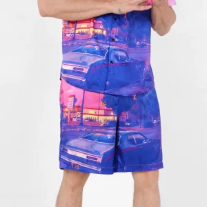 Short satiné sunset Rose