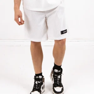 Short mesh logo Blanc