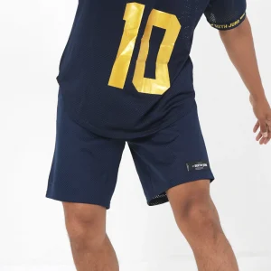 Short mesh logo Bleu foncé