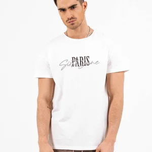 T-shirt Paris signature blanc