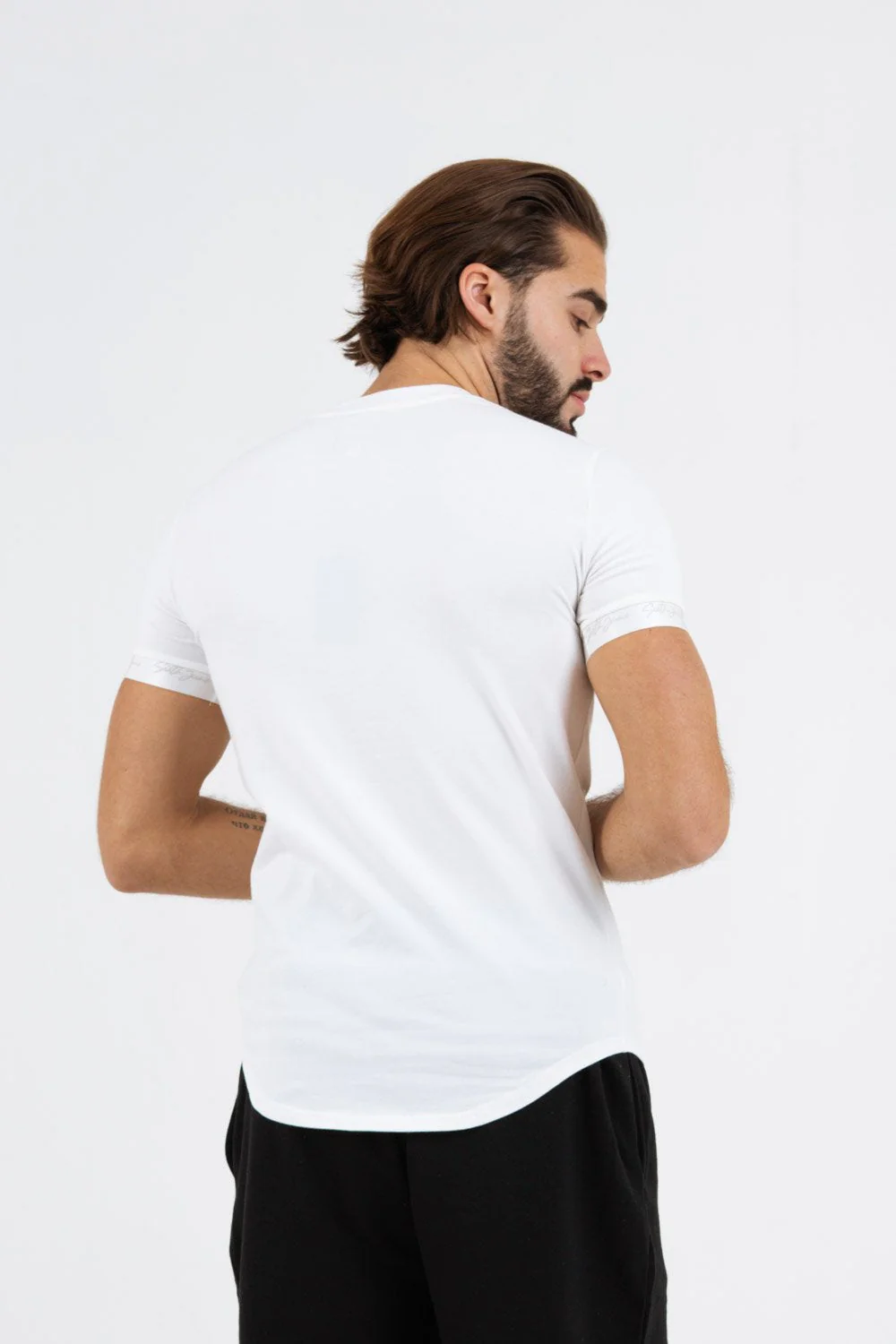 T-shirt logo signature relief Blanc – Image 6