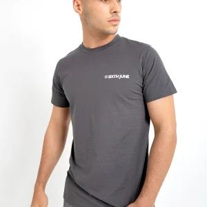 T-shirt essential logo Gris foncé