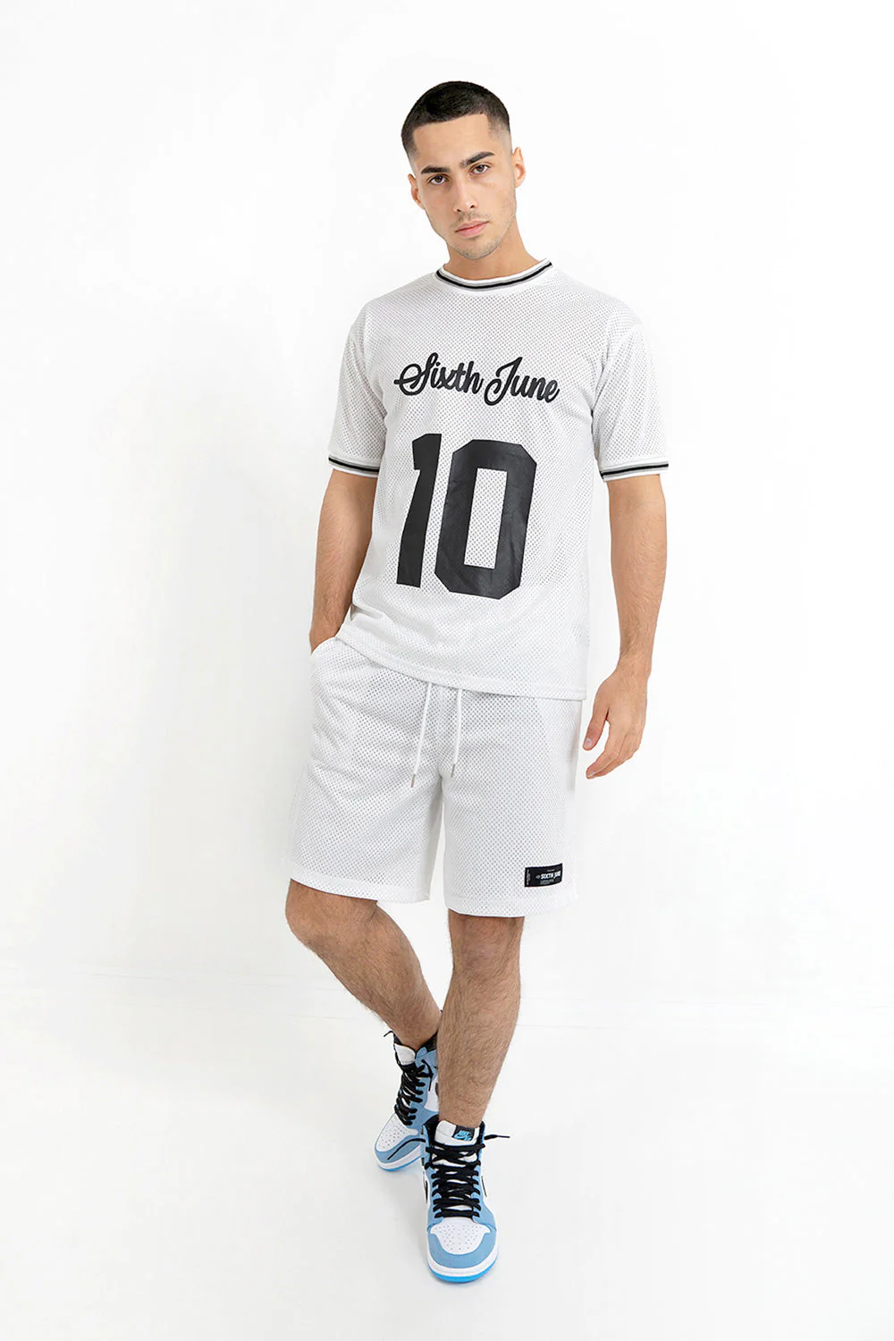 Maillot mesh numéro 10 Blanc – Image 3