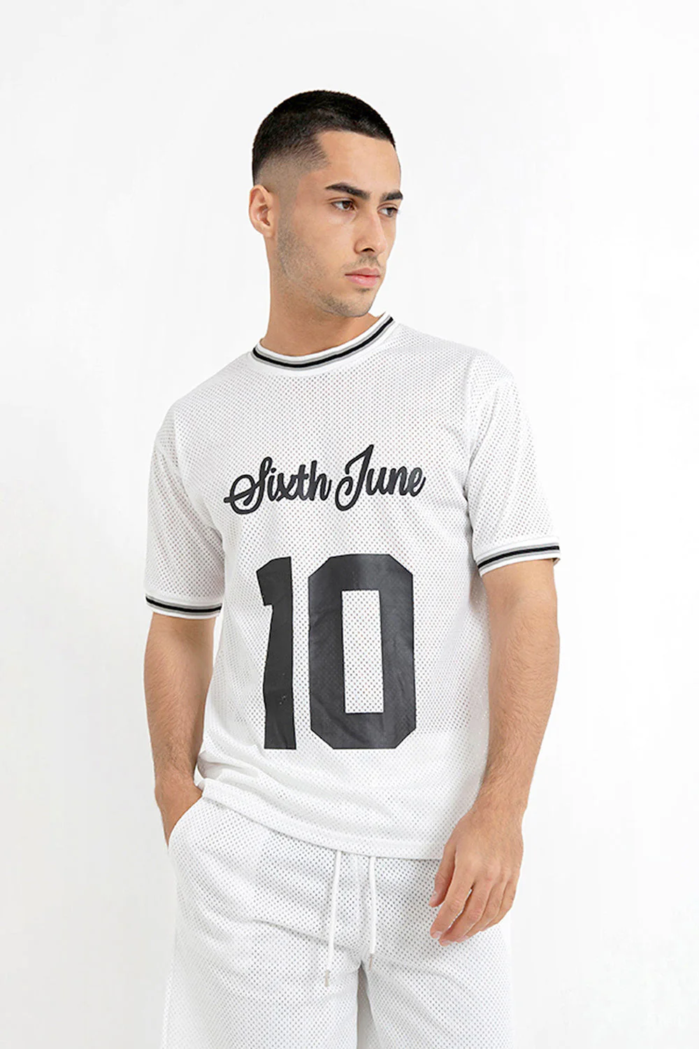 Maillot mesh numéro 10 Blanc – Image 2