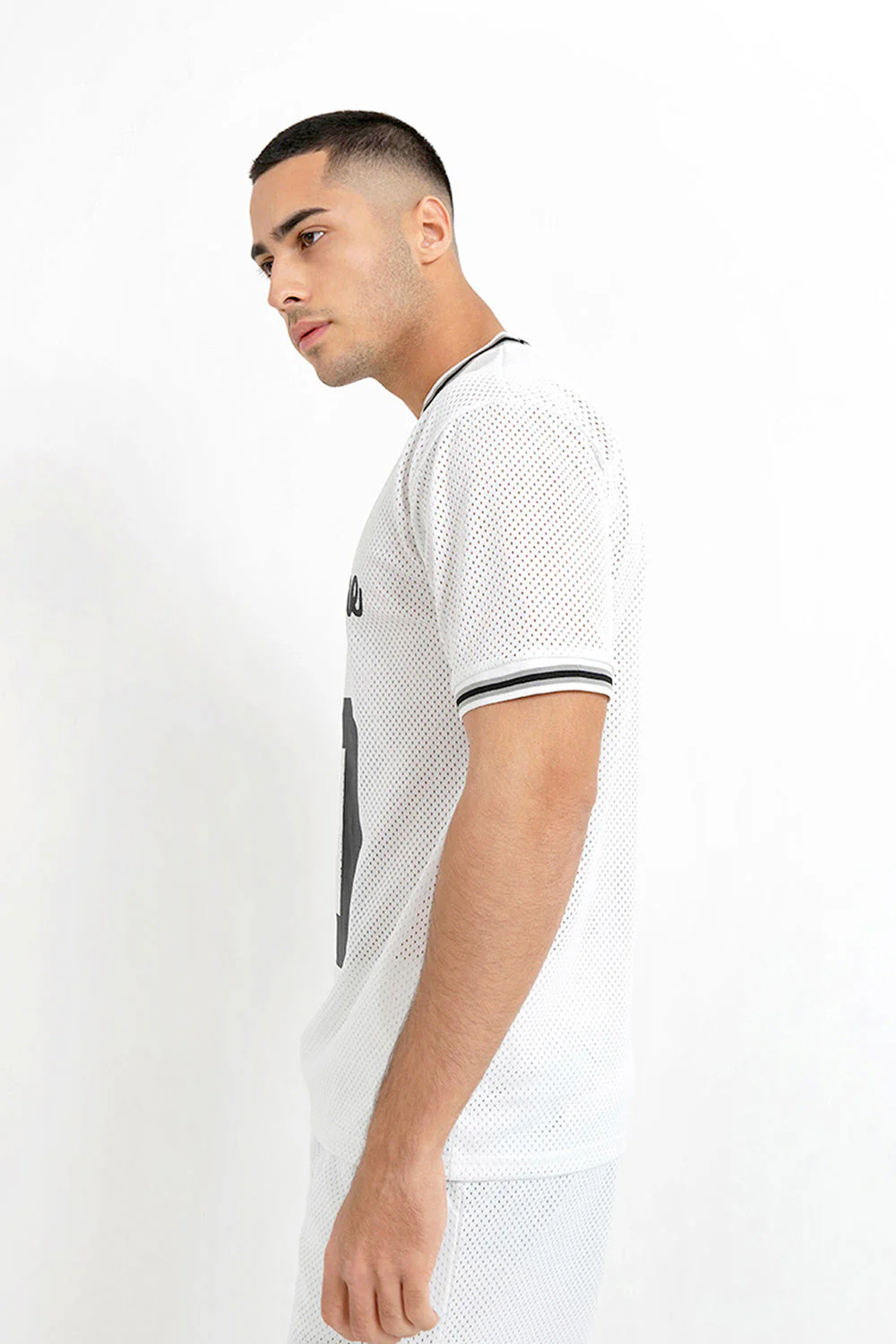 Maillot mesh numéro 10 Blanc – Image 4