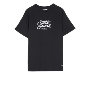 T-shirt raglan logo noir