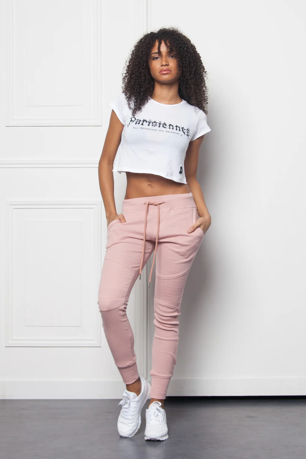 Crop top Parisiennes Women fire effect font white W2630CTS – Image 3