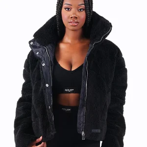 Veste matelassée sherpa Noir