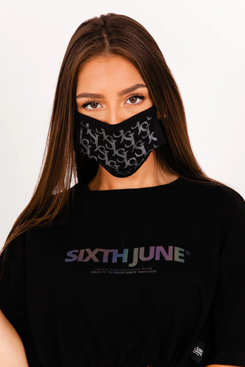 Masque monogramme SJ noir – Image 5