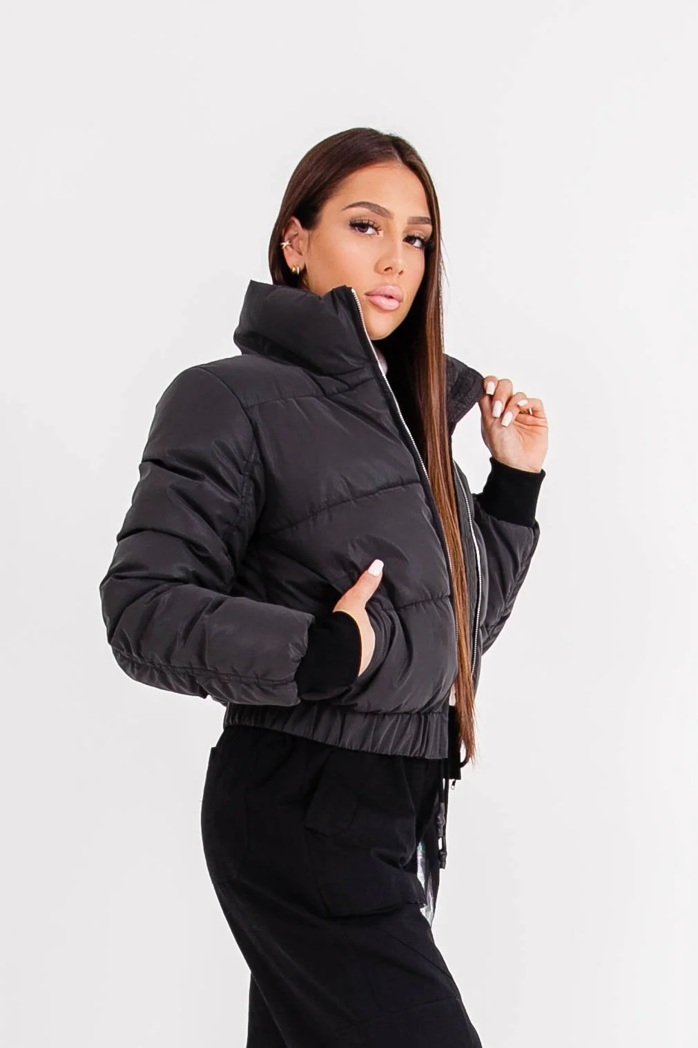 Doudoune réfléchissante col Noir – Image 5