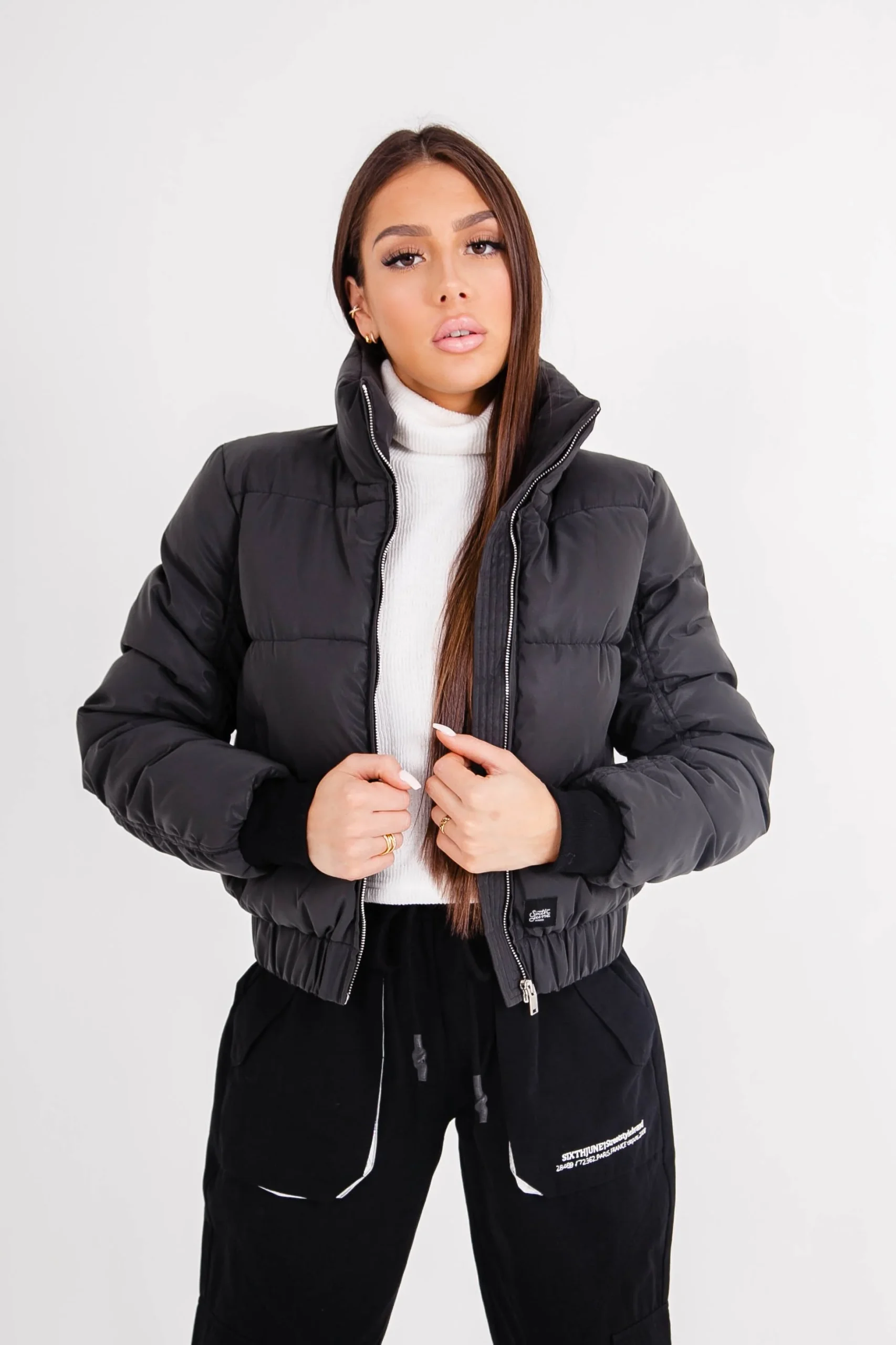 Doudoune réfléchissante col Noir – Image 2