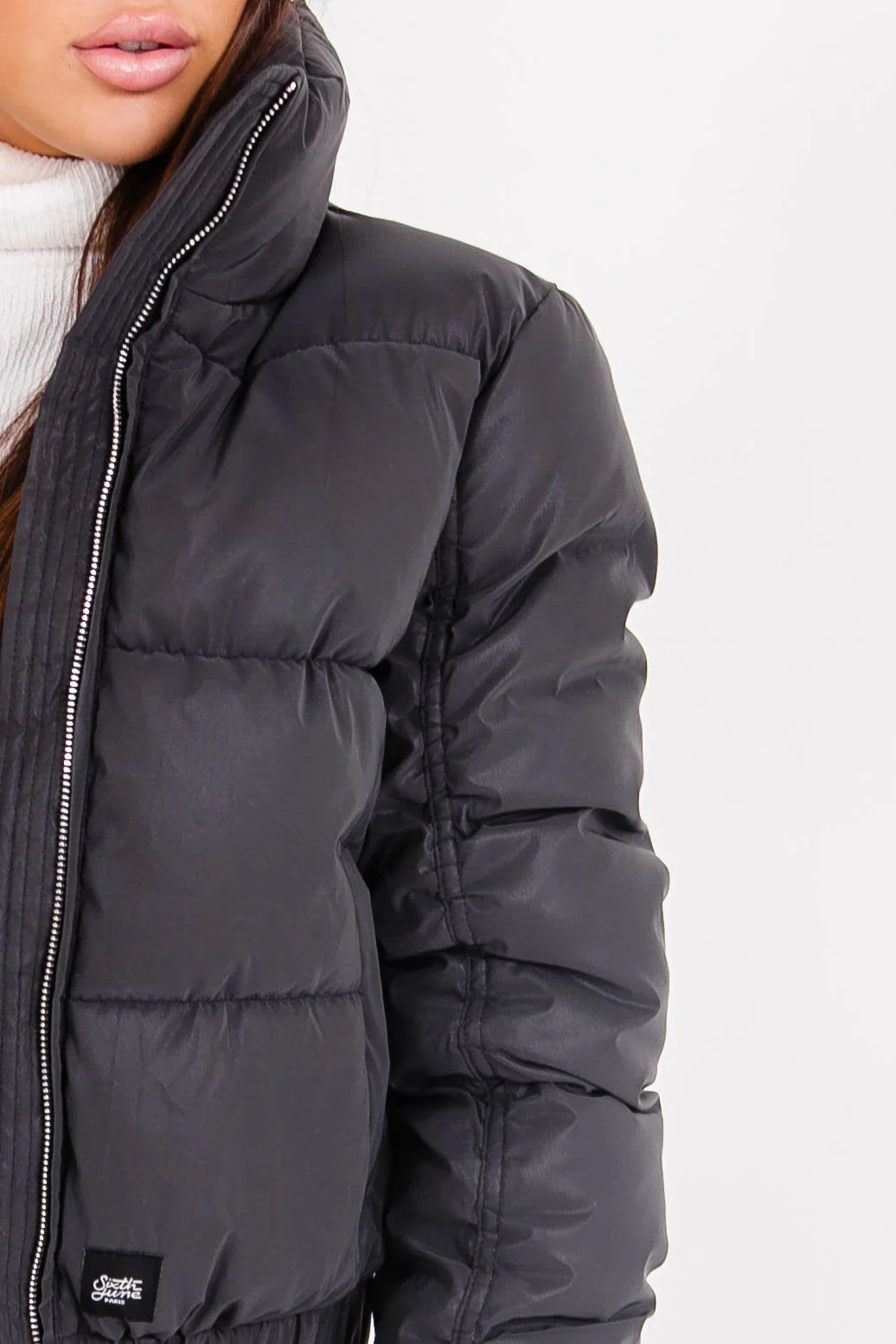 Doudoune réfléchissante col Noir – Image 4