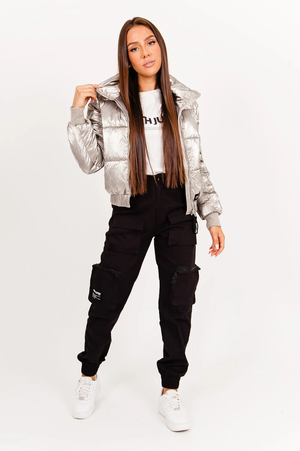 Doudoune courte irisée bronze – Image 6