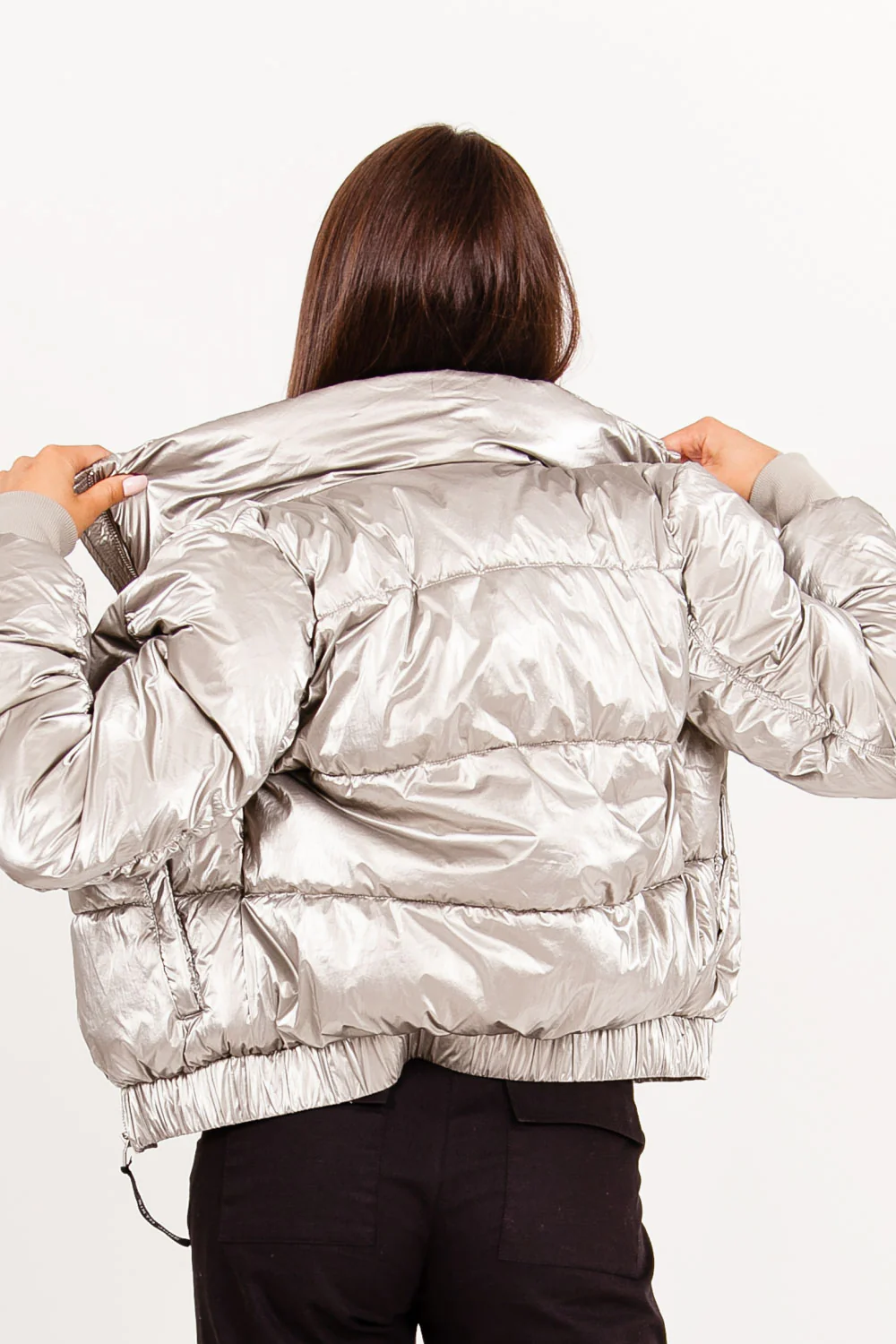 Doudoune courte irisée bronze – Image 5