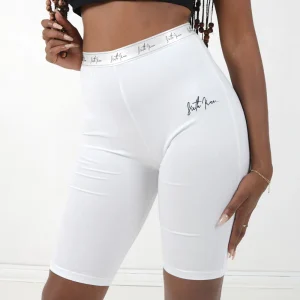 Cycliste bande signature Blanc