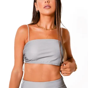 Bandeau bretelles réfléchissant gris