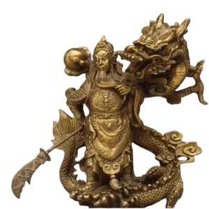 Statue Chinoise Guerrier Dragon