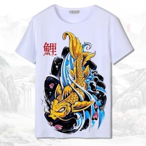 T-shirt Chinois Poisson Doré