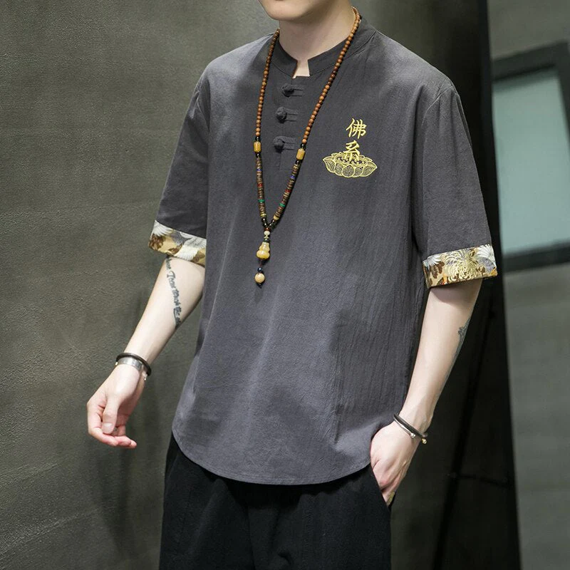 T-Shirt Chinois Col Mao – Image 3